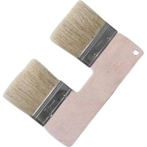 Brush Peinture Double Extrémité - Poils En Silicone - Manche En Bois - Pour Peinture Acrylique Murale Et Artistique - 1 Pièce (1/5)