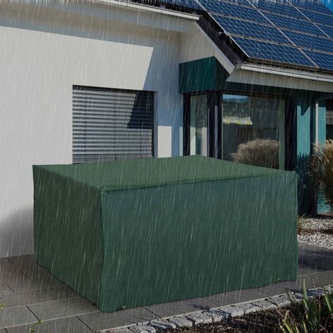 Housse de protection pour mobilier de jardin, tissu Oxford 600D, vert, 135 x 135 x 75 cm (1/4)