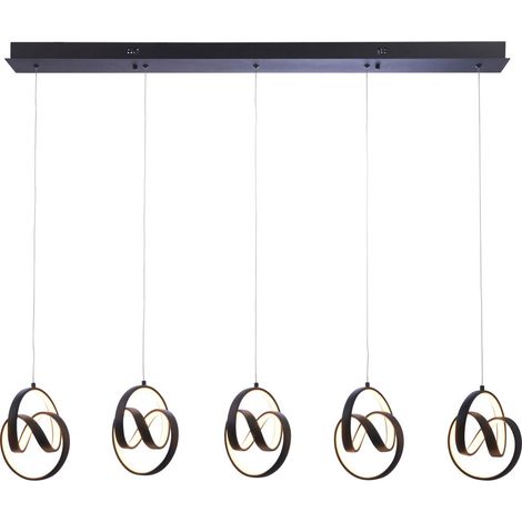 Endon Cosma Pendente a goccia a grappolo integrato di design moderno con finitura nera strutturata (1/5)