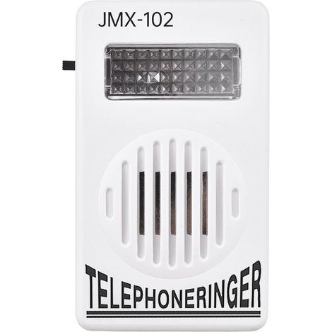 Sonnerie téléphonique forte, amplificateur 70 dB, aide à la sonnerie, cloche lumineuse stroboscopique avec flash, convient pour téléphone fixe, type de connecteur 6P2C, montage mural, sans batterie (1/5)