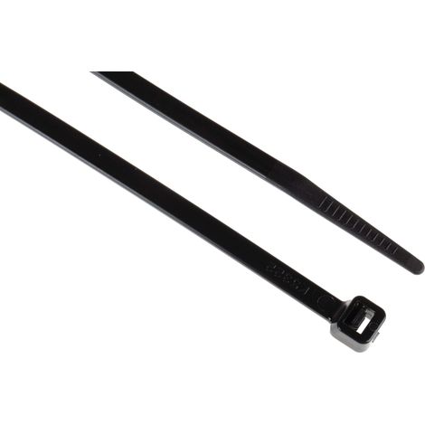 Serre-câble RS PRO Noir en Nylon 66, 203mm x 4,6 mm ( Prix pour Sachet de 100 )