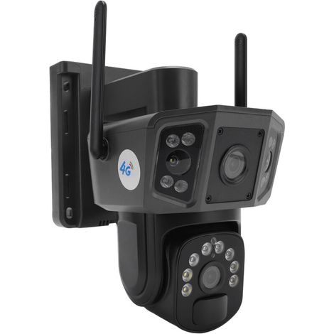 Telecamere di sicurezza 4K, 4G 8MP HD, doppia lente, alimentazione a batteria, sorveglianza esterna, rilevamento di persone per la casa (1/5)