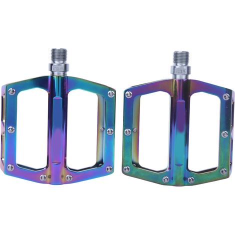 1 Paire de Pédales Vélo Large en Alliage d'Aluminium Coloré MJ-058 pour VTT et Route (1/5)