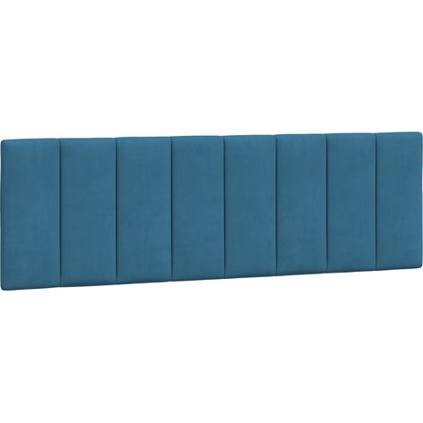 Coussin de tête de lit Hanko bleu 160 cm velours CFW27052 (1/5)