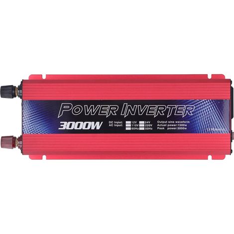 3000W Power Inverter, DC 12V to AC Solar Outdoor Car Inverter, Ventilateur de Refroidissement intégré, 6 Types de Fonctions de Protection, pour les Ordinateurs Portables, (220V) (1/5)