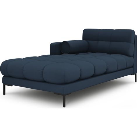 Méridienne gauche en tissu structurel bleu (1/4)