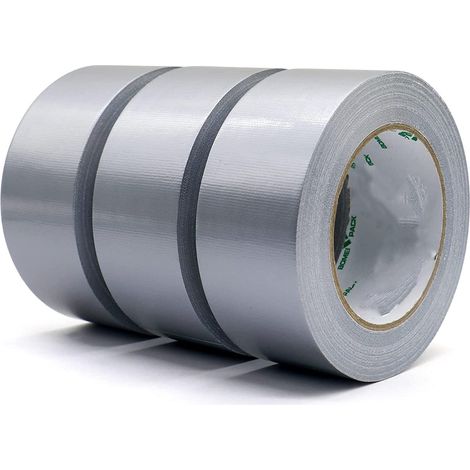 Ruban adhésif gris, ruban de masquage résistant 3 rouleaux 10mm x 00m pour réparation, fixation, étanchéité, étiquetage et rénovation (1/5)