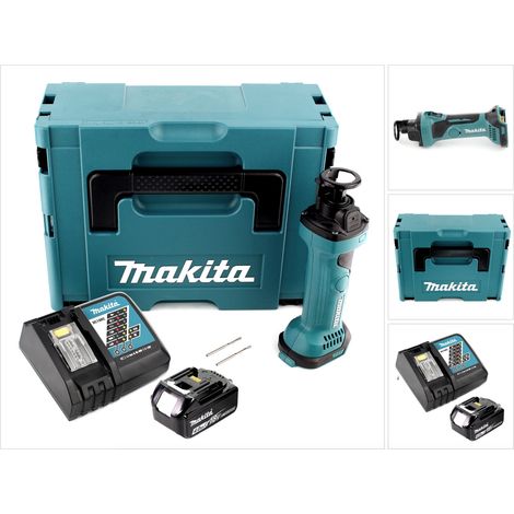 Makita DCO 180 RM1J Akku Rotationsschneider 18V + 1x Akku 4,0Ah + Ladegerät + Makpac