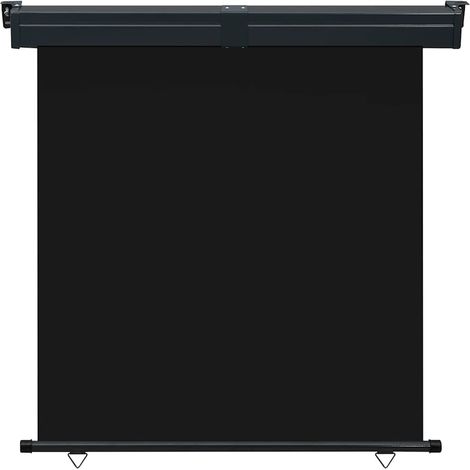vidaXL Seitlicher Balkon sonnenschutz 165x250 cm schwarz