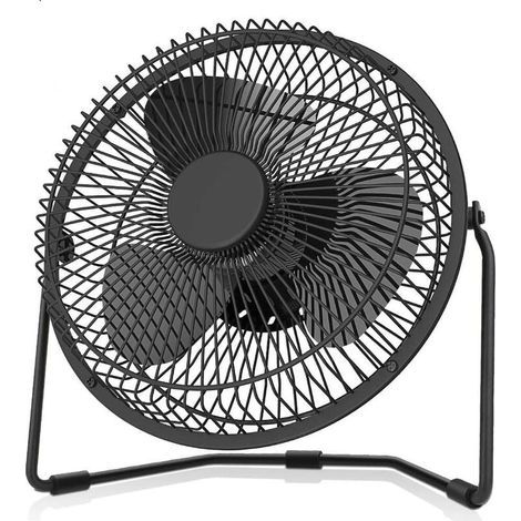 Ventilateur alimenté par batterie. ventilateur de bureau USB 8 pouces capacité 5000 et flux d'air pu (1/4)