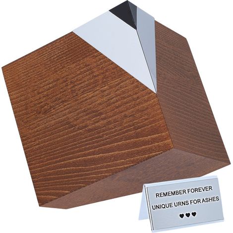 Urna cineraria in legno con personalizzazione - Urna cineraria in legno dal design moderno con possibilità di personalizzazione (1/4)