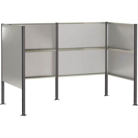Écran pour poubelle 167 × 85 × 113 cm Acier inoxydable Argenté