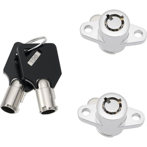 Set of 2 hard saddlebag locks with 2 keys compatible with Harley-Davidson Touring FLH/T models 1993-2013 (1/5)