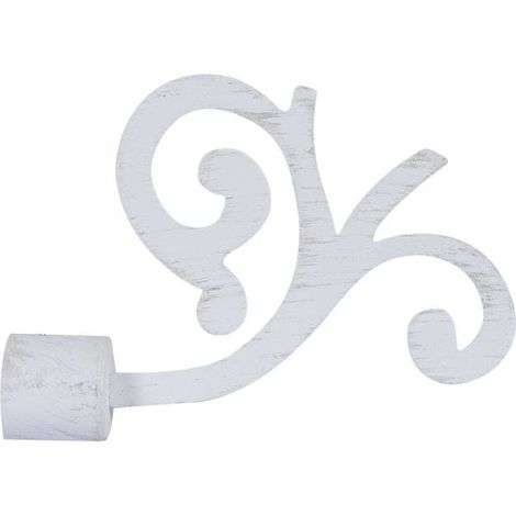 TERMINALE DECORATIVO IN FERRO D.22MM COL.BIANCO-BEIGE (1/2)