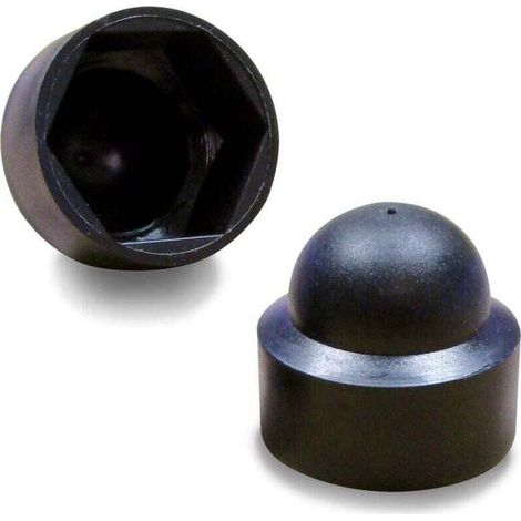100 pièces - Cache vis écrou de protection M8 clef de 13 mm - plastique NOIR (1/3)