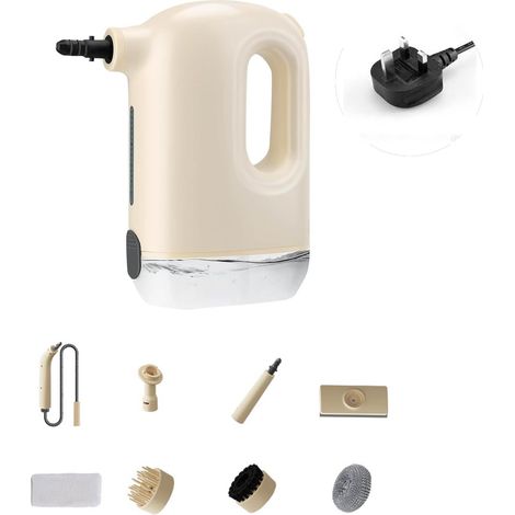 1. Limpiador a vapor portátil de alta presión de 1200 W para limpieza de automóviles, hogar, camas y tapicería, ajustable.