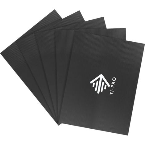 TI-PRO 10 Pack Correx Floor & Surface Protection Sheet 1.2m x 0.6m x 2mm - Black Protector Board