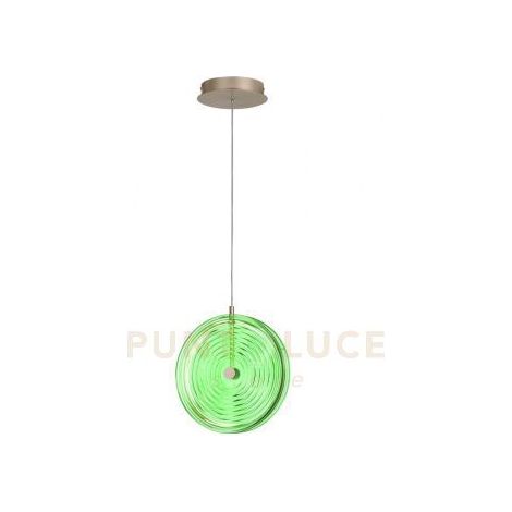 SOSPENSIONE JOKEY PICCOLA VERDE 1 LUCE LED 3000K 838LM 13W D.30CM