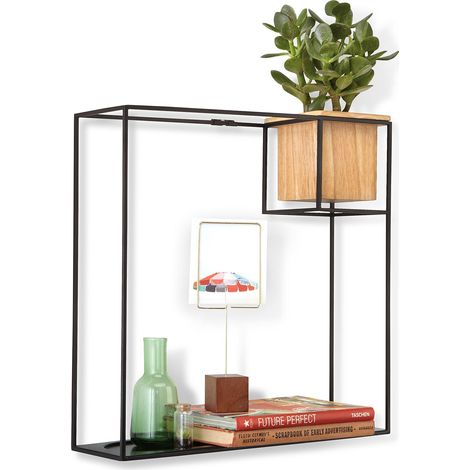 Umbra 470754-427 Cubist Mensola, Grande, Sabbia/Nero (1/5)