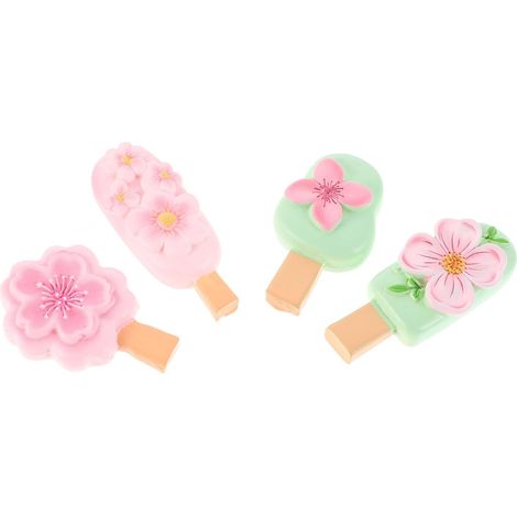 4pcs Aimants Décoratifs Magnétiques en Résine de Crème Glacée Colorés, Faciles à Fixer et Retirer, pour Réfrigérateurs, Machines à Laver et Casiers (1/5)