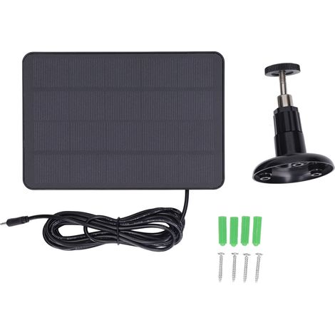 4W 5V wasserdichtes und wetterfestes Solarpanel für den Außenbereich mit verstellbaren Halterungen, energiesparendes Photovoltaikpanel für wiederaufladbare Akkus und Überwachungskameras (1/5)