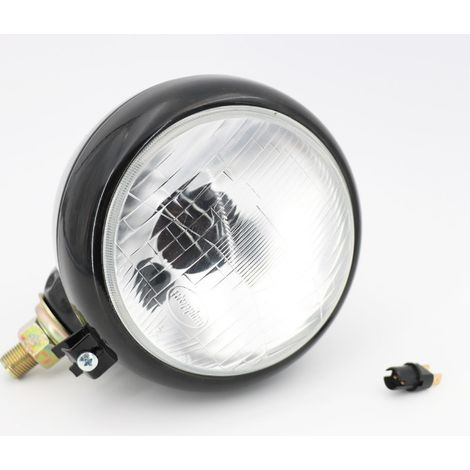 Lem Select – Phare de route droite/gauche Ø 153 en aluminium – Support veilleuse inclus – Lentille en verre – Fixation vis M16x1.5 (1/4)