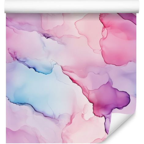 Carta da parati rosa cipria e lavanda per soggiorno e camera da letto, 50x1000 cm (1/5)