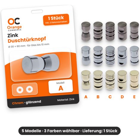 Ø 30 mm Duschtürknopf Duschtürgriff Dusche Türknopf Türgriff Griff Glastür (1/4)