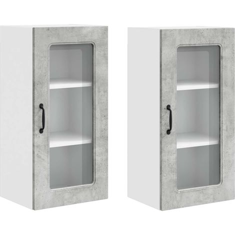 Maison Exclusive - Panneau de lave-vaisselle Kalmar 2 pcs Gris béton (1/5)