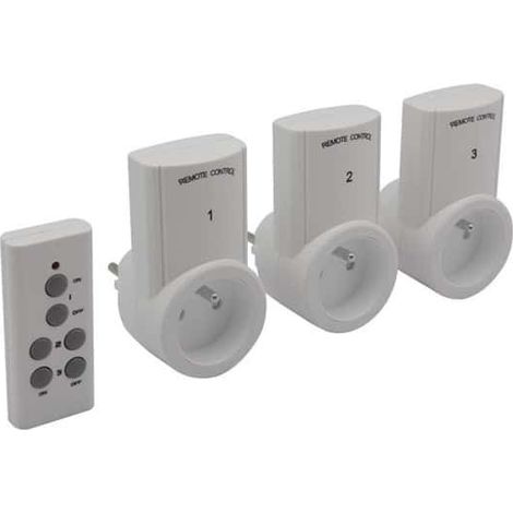 Jeu De 3 Prises Avec Télécommande