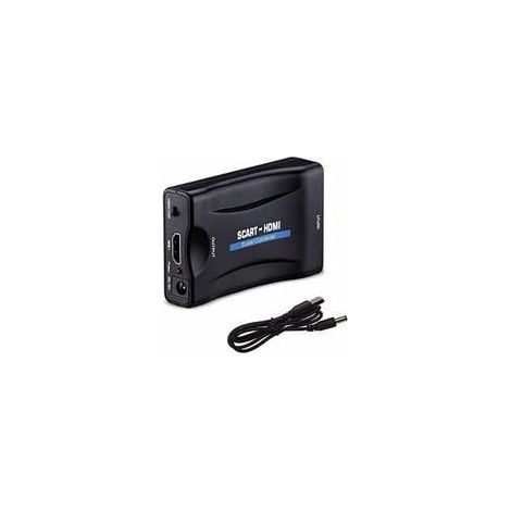 Adaptador de Scart a HDMI, convertidor de Scart a HDMI 1080p HD compatible con NTSC PAL para Sky HD Blu Ray PS3 TV VCR VHS, etc. (1/4)