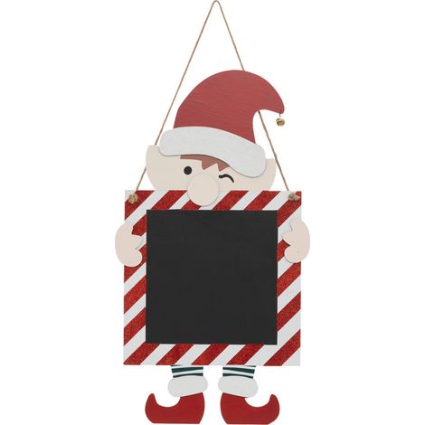 Suspension de Noël Lutin avec ardoise H 50 cm - Feeric Christmas (1/2)