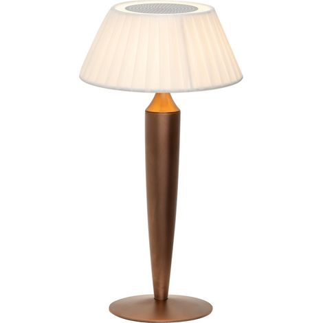 Lampe de table rechargeable à LED tactile Flaminia Zafferano - Design classique sans fil, bronze
