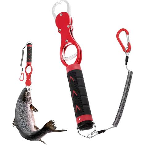 Pince à poisson à la lèvre, support de poisson haute résistance en alliage d'aluminium  Accessoires de pêche portables, pince à