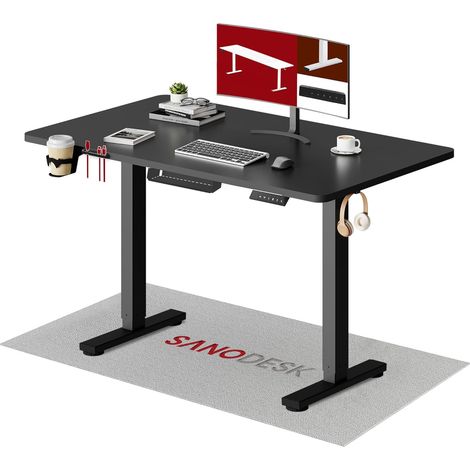 Bureau assis debout électrique 110x54 cm – Hauteur réglable 73.5-118 cm – Moteur silencieux sous 51 dB – Capacité 60 kg – Sanodesk