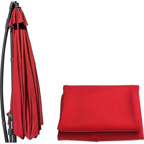 Parasol de rechange 6 baleines (2 m/2,7 m/3 m) Parasol de rechange, tissu de rechange pour parasol (Big Red, support de parapluie non inclus). (1/3)