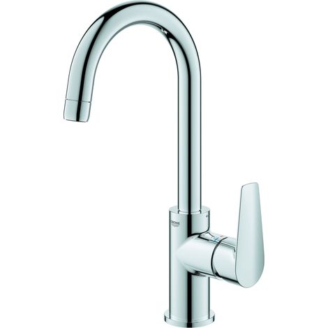 Grohe Start Edge - Miscelatore da lavabo con braccio di erogazione girevole e piletta, cromo 24201001 (1/4)