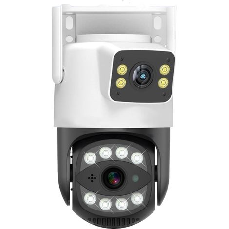 Caméra IP de sécurité extérieure sans Fil PTZ 6 MP avec Wi-FI 2,4 GHz/5 GHz, Double Objectif, Double écran et détection Humaine par IA(6MP NO SD Card) (1/5)