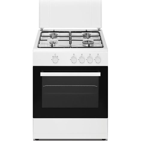 DAYA DSGC-6060E cucina Elettrico Gas Nero, Bianco