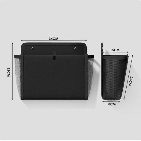Organizer per camper e roulotte con retro autoadesivo, 34 x 29 x 14 cm, contenitore pieghevole da parete, accessori per camper, camera da letto, ufficio, comodino, set da 2 (1/4)