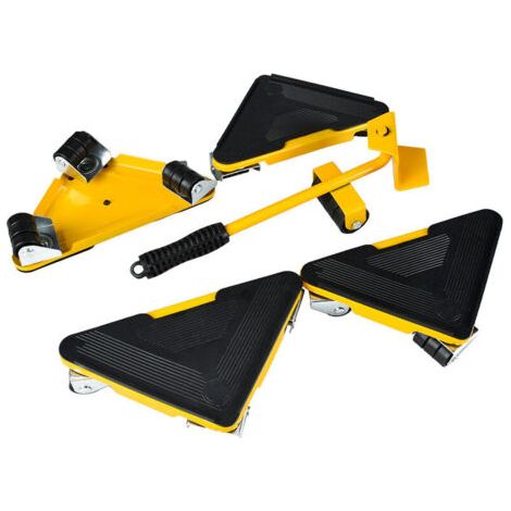 Chariot de déménagement 5PCS – Capacité de charge 800kg – Roulettes à 360° – Matériau acier au carbone – Pour meubles lourds (1/5)