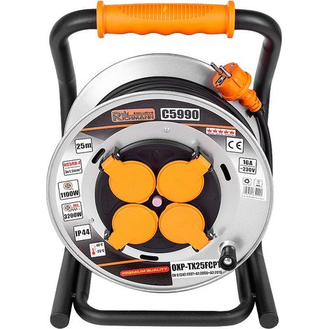 Rallonge avec bobine Richmann C5990 25 m 3 x 1 5 mm²