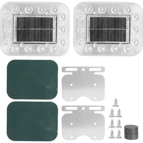 2 Lampes solaires flashs d'urgence pour voiture/camion, feux de largeur avertisseurs antidérapage, prévention collision arrière (1/5)