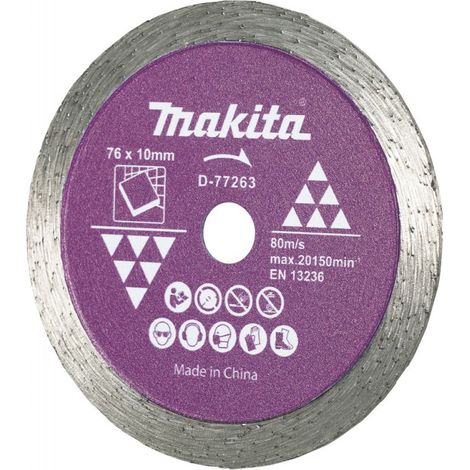 Diamantscheibe Ø76x10 mm durchgehender Rand - MAKITA D-77263