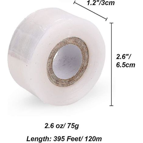 1 paquet de ruban de greffage Parafilm pour arbres fruitiers, ruban de greffage pour fleurs Parafilm, outil de greffage, ruban pour plantes de jardin, ruban PE pour pépinière, membrane extensible auto (1/5)