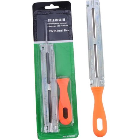 Kit de limas para motosierra para afilar y mantener, herramienta portátil para motosierra para trabajos de carpintería. (1/5)