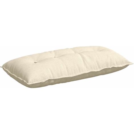 Rückenkissen Creme 100 x 50 cm Cordstoff vidaXL