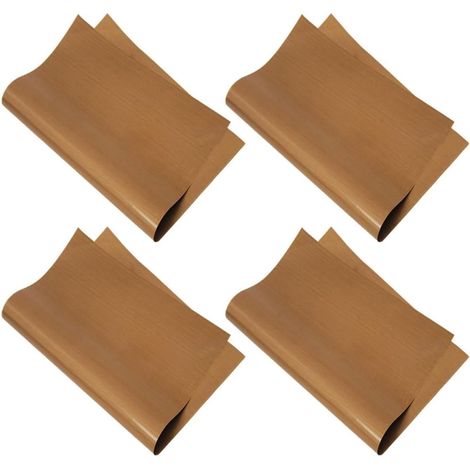 Tapis de Cuisson Antiadhésif en Ptfe et Fibre de Verre, Résistant à Haute Température, 4 Feuilles Réutilisables, Découpables, pour Cuisson Four et Plancha'-'-