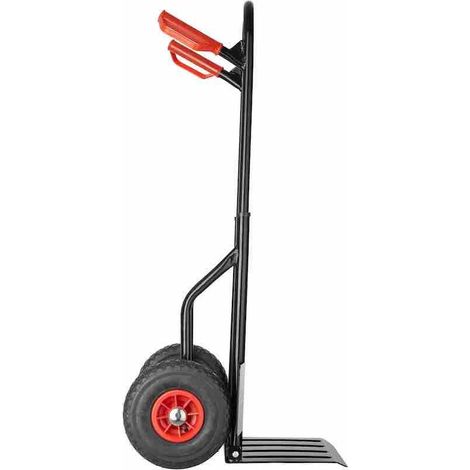 Chariot diable classique avec capacité de charge de 100 kg et plateau pliable (1/5)