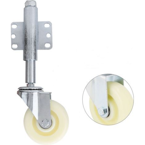SUNXURY Roue de portail en Nylon de 4 pouces, roulette pivotante à ressort, capacité de charge robuste de 110lb (1/5)